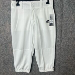 Adidas Men Size Small Tripple Stripe Knicker Pants White‎ New